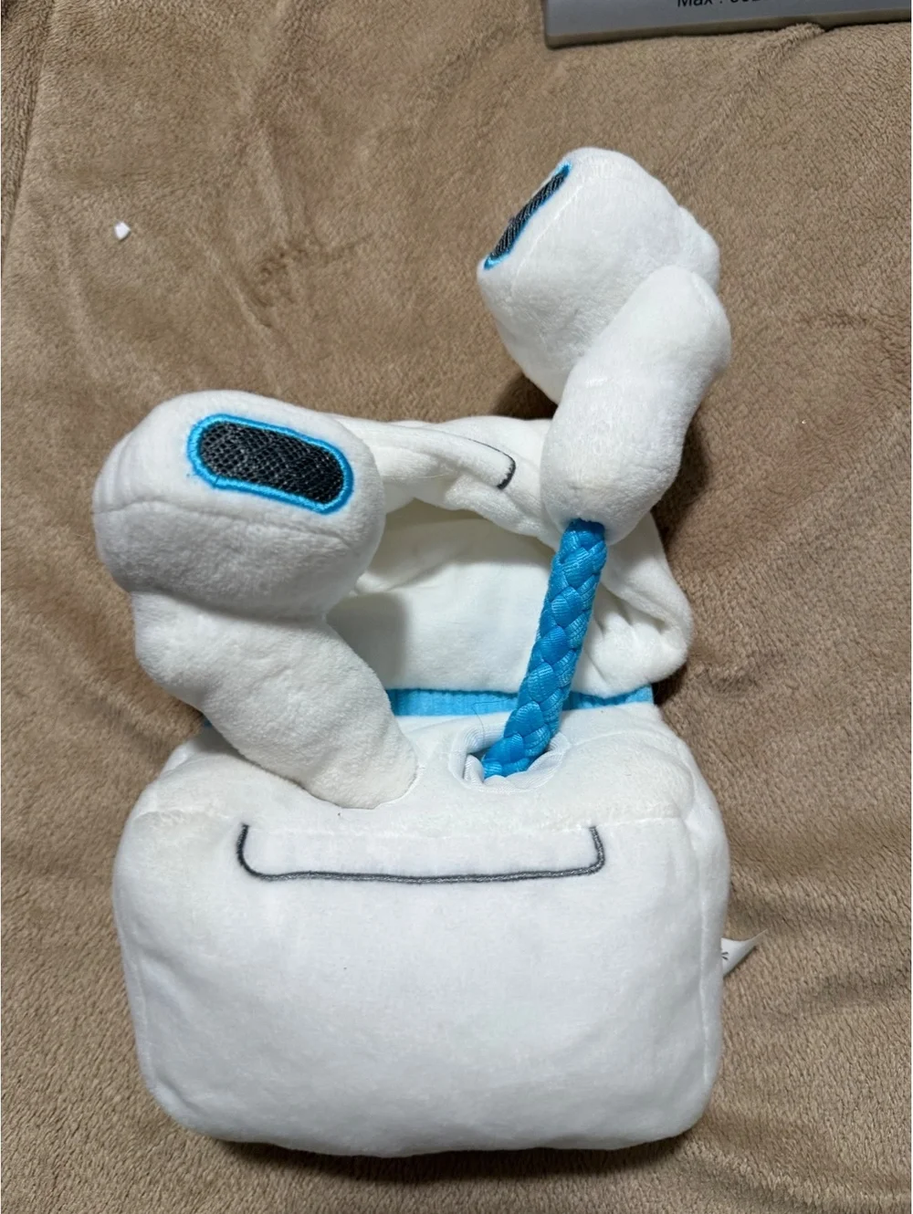 BarkBox Airpods Plush Dog Toy M/L with pullable rope & Crinkle